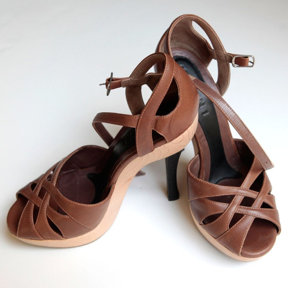 Marni brown platform sandals US6